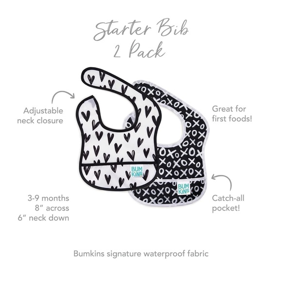NWT. Bumpkins Starter Bib 2 pack - Picture 2 of 7